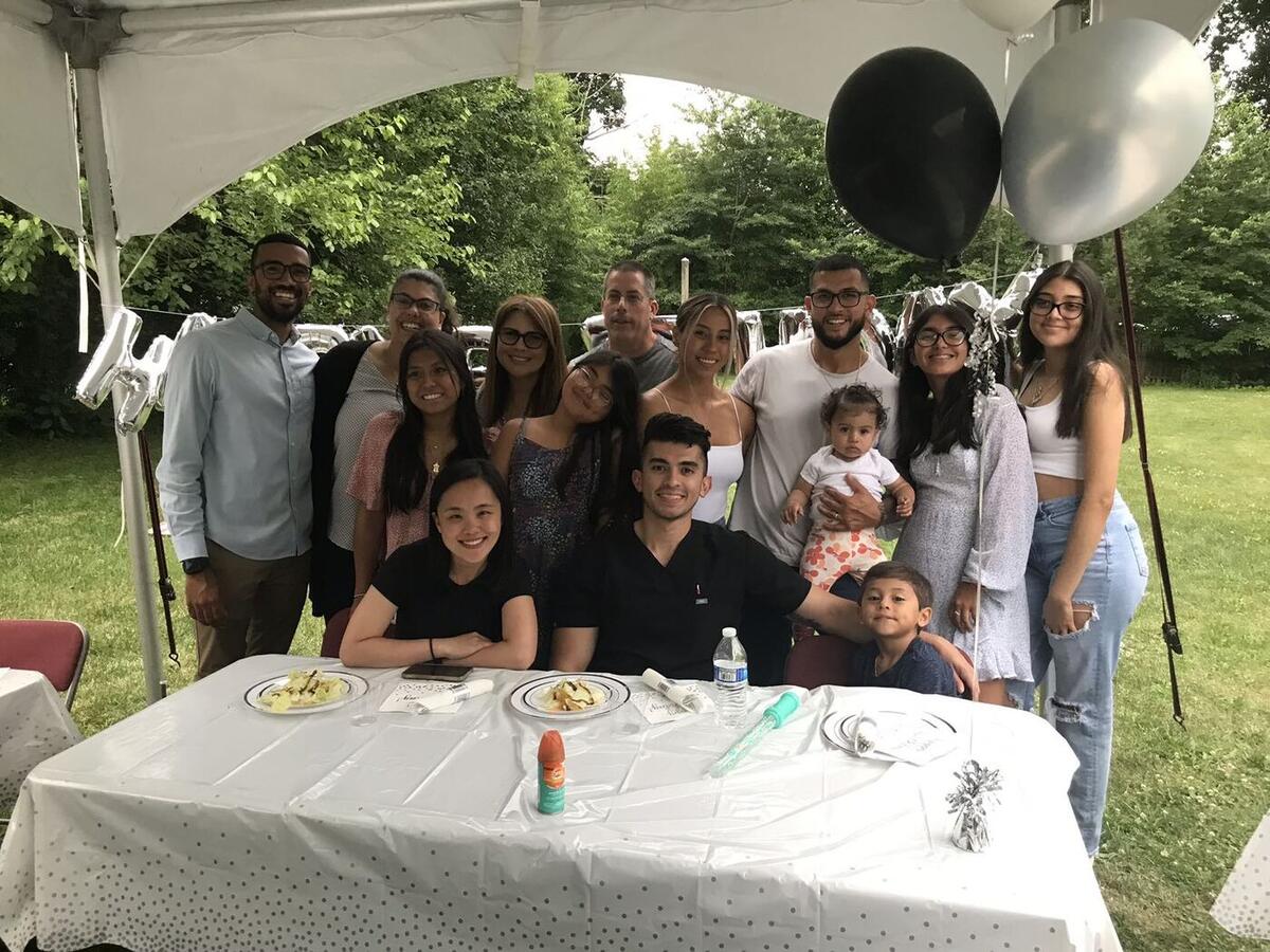 Guests at a Happy Hibachi graduation party in Connecticut