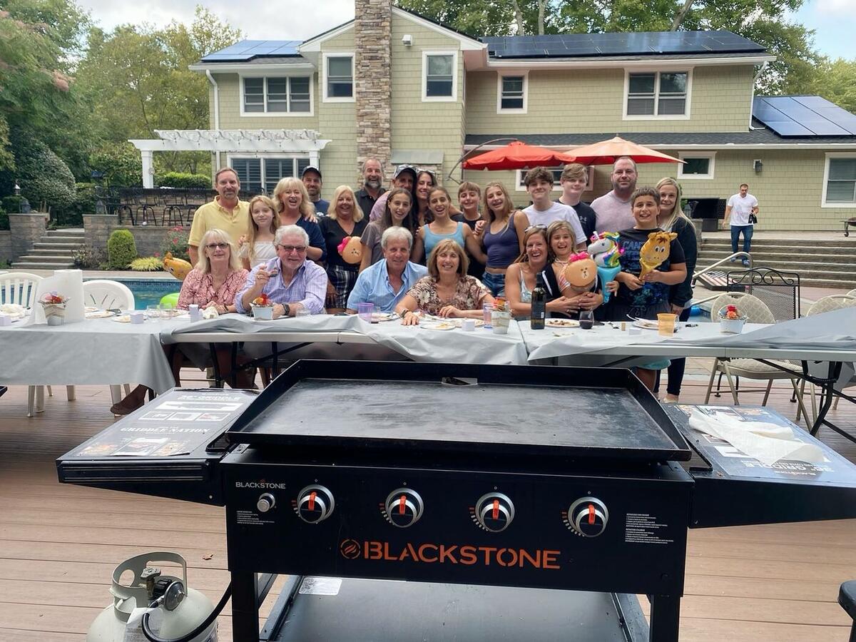 Mobile hibachi grill setup at a Connecticut party